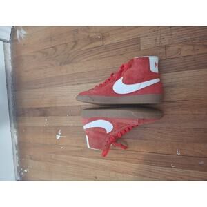 Nike Blazer Mid Suede Vintage Orange Gum Basketball [518171-801] Women's Size 6